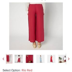 Peace Love World Rio Red Wide-Leg Pants